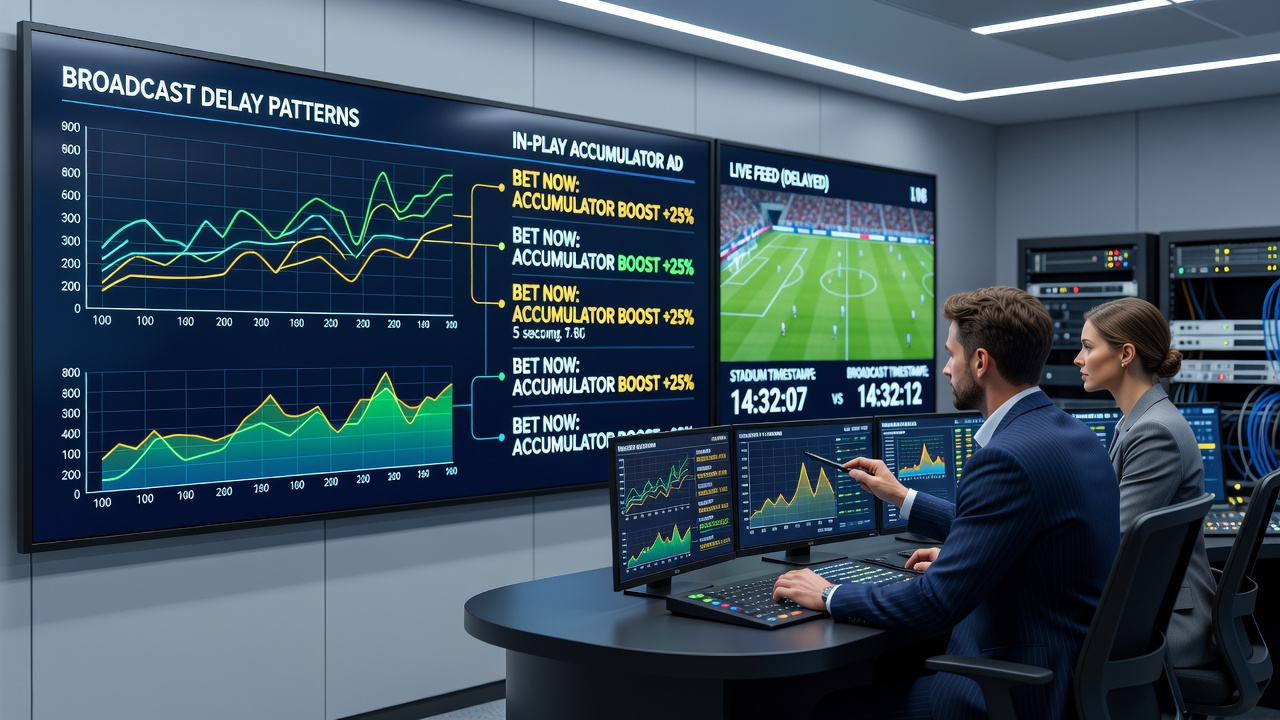 Graph comparing broadcast delay averages across Premier League, La Liga, Serie A and Bundesliga matches