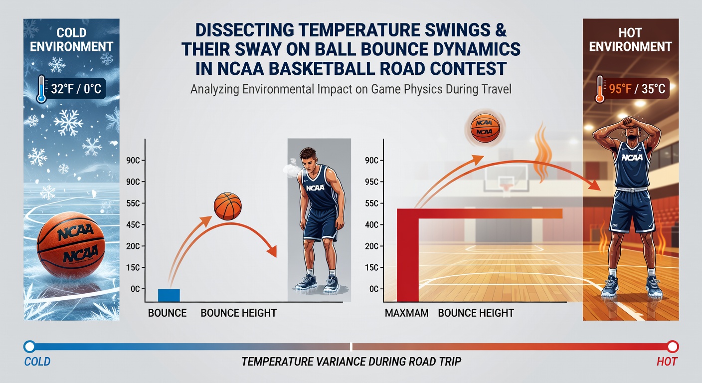 Close-up view of basketball bouncing on court floor highlighting dynamics affected by environmental factors