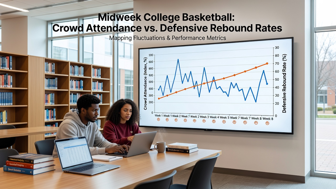 Visual mapping of attendance data versus rebound percentages for betting analysis