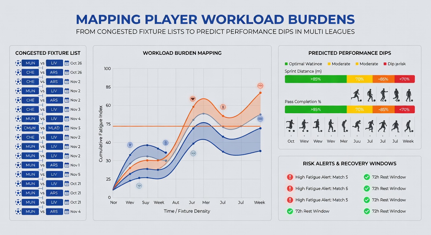 Chart displaying workload thresholds and corresponding performance decline percentages across multiple matches