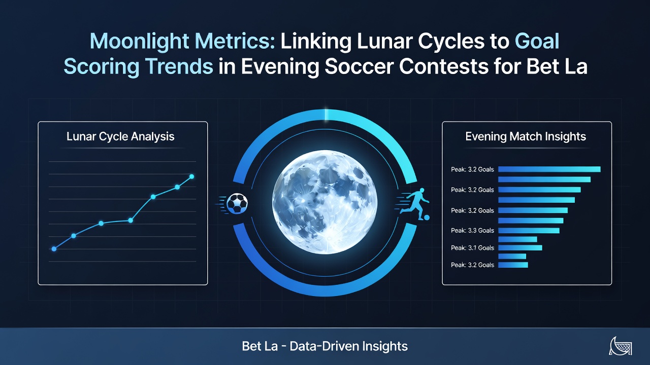 Graph showing goal averages in evening matches plotted against lunar illumination percentages