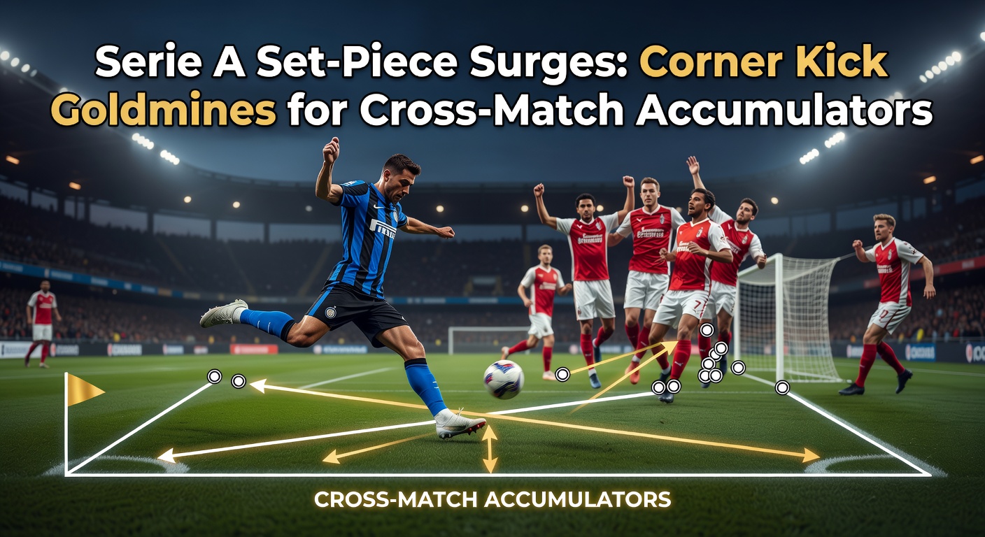 Serie A players competing fiercely for a corner kick in a packed penalty area during a tense match